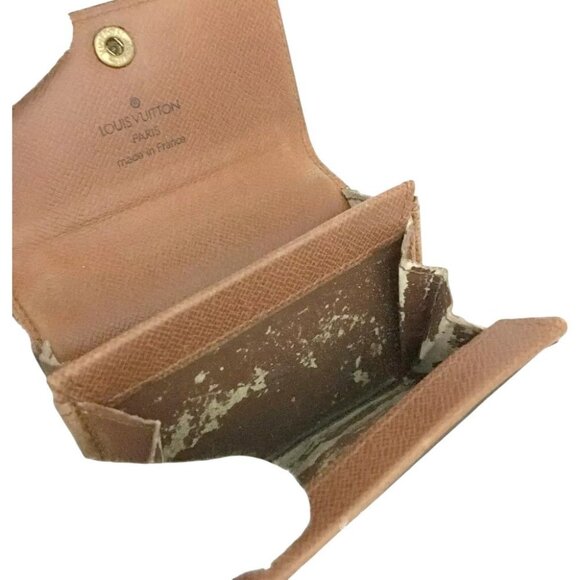 186152BO (L1) Louis Vuitton Wallet Coin Case Porte Monnaie Plat Brown Monogram - Picture 5 of 9